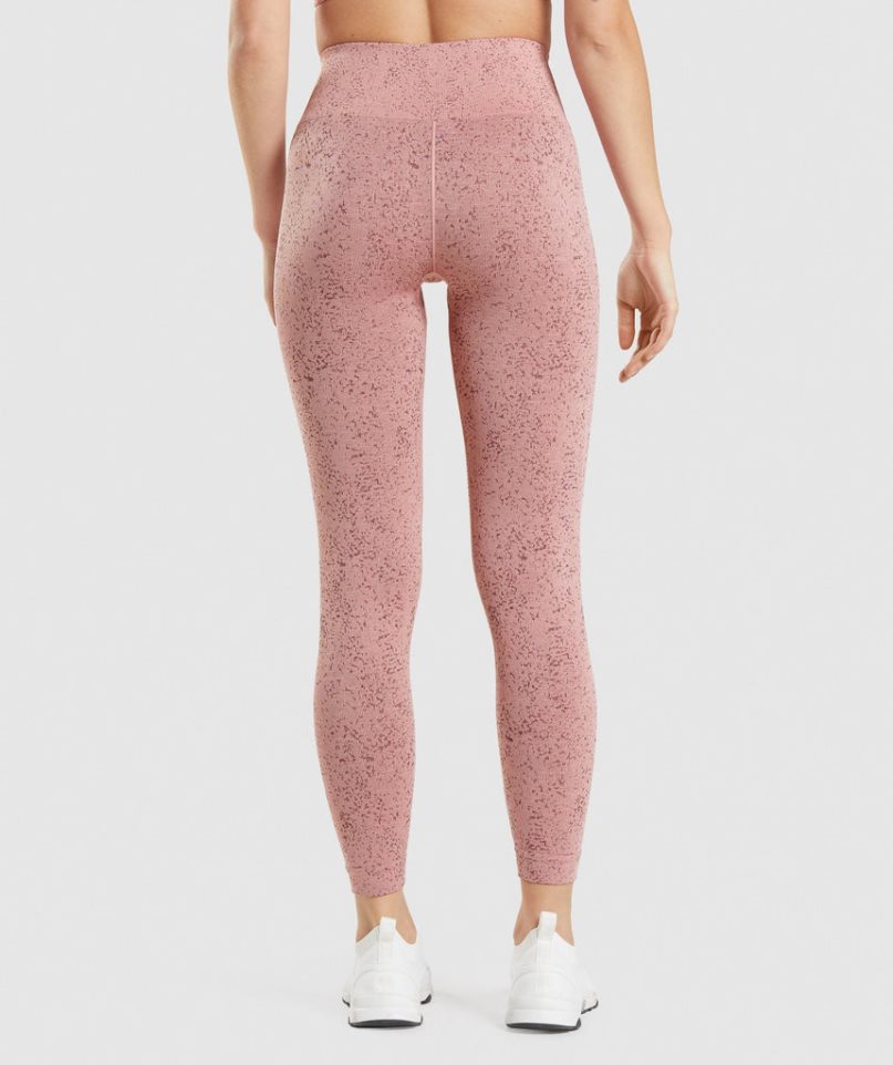 Women's Gymshark Adapt Fleck Seamless Leggings Pink | NZ 2DVOMZ